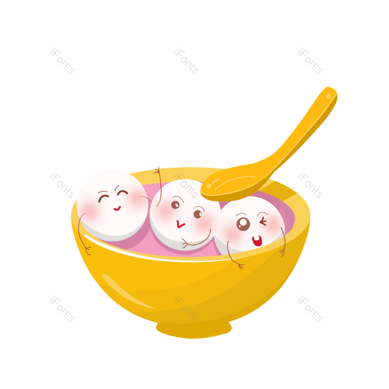卡通图片,元宵元素,元宵节PNG,汤圆免抠素材